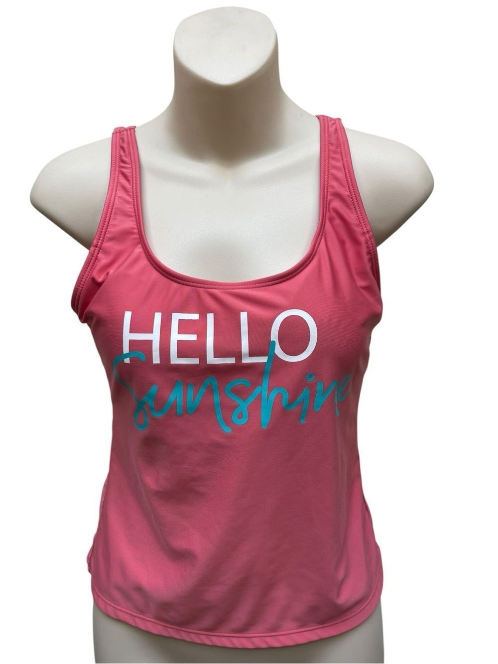 Bobbie Brooks Hello Sunshine Pink Tankini Swim Top Women’s Medium